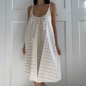 Madewell textured tie top swim cover up mini dress S